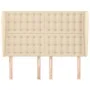 Headboard with cream fabric ears 147x23x118/128 cm by , Headboards and footboards - Ref: Foro24-3118393, Price: 122,44 €, Dis...