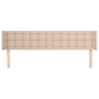 Cabecero de cuero sintético color capuchino 163x16x78/88 cm de , Cabeceros y pies de cama - Ref: Foro24-3118869, Precio: 71,9...