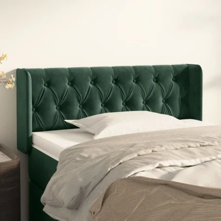 Dark green velvet headboard 103x16x78/88 cm by , Headboards and footboards - Ref: Foro24-3119149, Price: 59,14 €, Discount: %