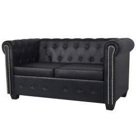 2-Sitzer Chesterfield Sofa Kunstleder schwarz von vidaXL, Sofas - Ref: Foro24-242369, Preis: 428,19 €, Rabatt: %