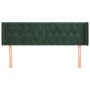 Cabecero de terciopelo verde oscuro 163x16x78/88 cm de , Cabeceros y pies de cama - Ref: Foro24-3119161, Precio: 92,83 €, Des...