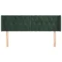 Cabecero de terciopelo verde oscuro 163x16x78/88 cm de , Cabeceros y pies de cama - Ref: Foro24-3119161, Precio: 94,68 €, Des...