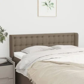 Taupe gray fabric headboard 147x16x78/88 cm by , Headboards and footboards - Ref: Foro24-3119204, Price: 65,13 €, Discount: %