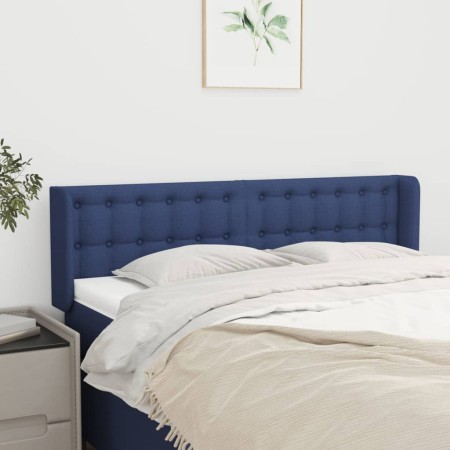 Kopfteil aus blauem Stoff, 147 x 16 x 78/88 cm von , Kopf- und Fußteile - Ref: Foro24-3119206, Preis: 63,88 €, Rabatt: %