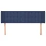 Cabecero de tela azul 147x16x78/88 cm de , Cabeceros y pies de cama - Ref: Foro24-3119206, Precio: 60,97 €, Descuento: %