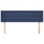Kopfteil aus blauem Stoff, 147 x 16 x 78/88 cm von , Kopf- und Fußteile - Ref: Foro24-3119206, Preis: 63,88 €, Rabatt: %