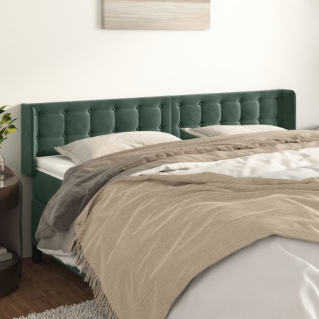 Kopfteil aus dunkelgrünem Samt, 183 x 16 x 78/88 cm von , Kopf- und Fußteile - Ref: Foro24-3119265, Preis: 73,10 €, Rabatt: %