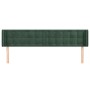 Kopfteil aus dunkelgrünem Samt, 183 x 16 x 78/88 cm von , Kopf- und Fußteile - Ref: Foro24-3119265, Preis: 73,10 €, Rabatt: %