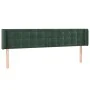 Cabecero de terciopelo verde oscuro 203x16x78/88 cm de , Cabeceros y pies de cama - Ref: Foro24-3119271, Precio: 82,45 €, Des...