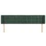 Cabecero de terciopelo verde oscuro 203x16x78/88 cm de , Cabeceros y pies de cama - Ref: Foro24-3119271, Precio: 82,45 €, Des...