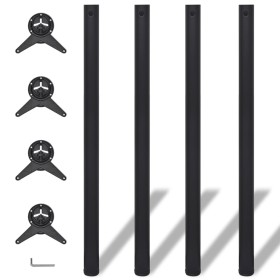 Tischbeine in 4 Höhen verstellbar, schwarz 1100 mm von vidaXL, Tischbeine - Ref: Foro24-242141, Preis: 77,60 €, Rabatt: %