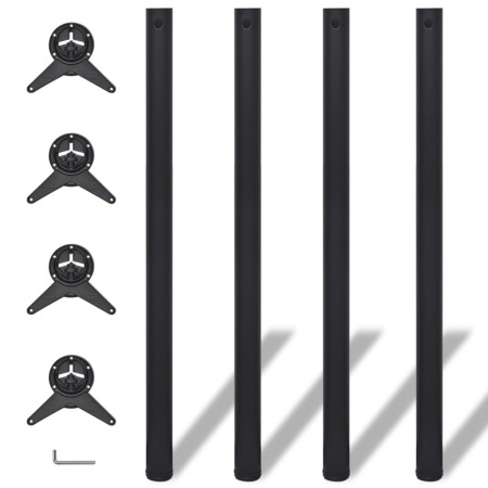 Table legs adjustable in 4 heights black 1100 mm by vidaXL, Table legs - Ref: Foro24-242141, Price: 77,60 €, Discount: %
