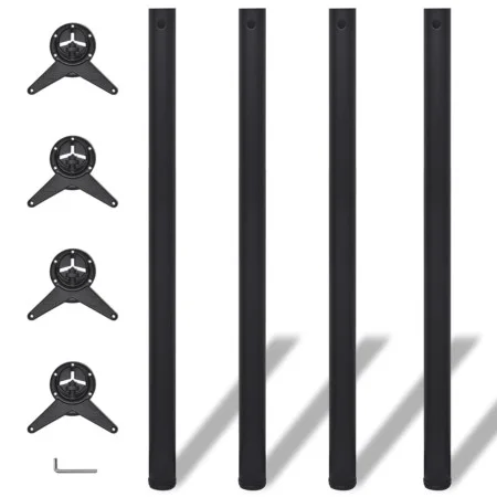 Tischbeine in 4 Höhen verstellbar, schwarz 1100 mm von vidaXL, Tischbeine - Ref: Foro24-242141, Preis: 70,92 €, Rabatt: %