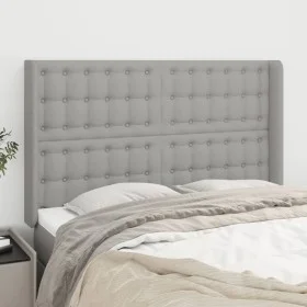 Headboard with light gray fabric ears 147x16x118/128 cm by , Headboards and footboards - Ref: Foro24-3120012, Price: 115,28 €...