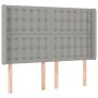 Headboard with light gray fabric ears 147x16x118/128 cm by , Headboards and footboards - Ref: Foro24-3120012, Price: 115,28 €...