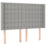 Kopfteil mit hellgrauen Stoffohren 147x16x118/128 cm von , Kopf- und Fußteile - Ref: Foro24-3120012, Preis: 119,03 €, Rabatt: %