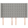 Headboard with light gray fabric ears 147x16x118/128 cm by , Headboards and footboards - Ref: Foro24-3120012, Price: 119,03 €...