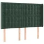 Kopfteil mit dunkelgrünen Samtohren 147x16x118/128cm von , Kopf- und Fußteile - Ref: Foro24-3120065, Preis: 138,13 €, Rabatt: %