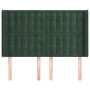 Headboard with dark green velvet ears 147x16x118/128cm by , Headboards and footboards - Ref: Foro24-3120065, Price: 142,63 €,...