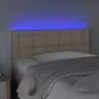 Cabecero con LED cuero sintético color capuchino 90x5x78/88 cm de , Cabeceros y pies de cama - Ref: Foro24-3121695, Precio: 4...