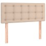Headboard with LED synthetic leather cappuccino color 90x5x78/88 cm by , Headboards and footboards - Ref: Foro24-3121695, Pri...