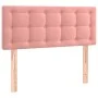 Pink velvet headboard with LED 80x5x78/88 cm by , Headboards and footboards - Ref: Foro24-3122081, Price: 46,25 €, Discount: %