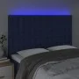 Headboard with LED lights blue fabric 144x5x118/128 cm by , Headboards and footboards - Ref: Foro24-3122862, Price: 104,67 €,...