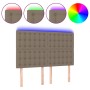 Cabecero con luces LED tela gris taupe 144x5x118/128 cm de , Cabeceros y pies de cama - Ref: Foro24-3122860, Precio: 116,04 €...