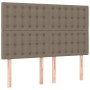 Kopfteil mit LED-Leuchten, taupegrauer Stoff, 144 x 5 x 118/128 cm von , Kopf- und Fußteile - Ref: Foro24-3122860, Preis: 115...