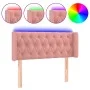 Kopfteil aus rosa Samt mit LED 103x16x78/88 cm von , Kopf- und Fußteile - Ref: Foro24-3123619, Preis: 77,22 €, Rabatt: %