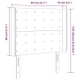Headboard with LED cappuccino synthetic leather 83x16x118/128 cm by , Headboards and footboards - Ref: Foro24-3124125, Price:...