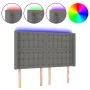Dark gray fabric headboard with LED 147x16x118/128 cm by , Headboards and footboards - Ref: Foro24-3124481, Price: 135,54 €, ...