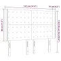 Dark gray fabric headboard with LED 147x16x118/128 cm by , Headboards and footboards - Ref: Foro24-3124481, Price: 135,54 €, ...