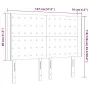 LED-Kopfteil aus dunkelgrünem Samt, 147 x 16 x 118/128 cm von , Kopf- und Fußteile - Ref: Foro24-3124533, Preis: 143,45 €, Ra...