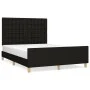 Bed frame with black fabric headboard 140x200 cm by , Beds and slatted bases - Ref: Foro24-3125383, Price: 221,31 €, Discount: %