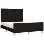 Bed frame with black fabric headboard 140x200 cm by , Beds and slatted bases - Ref: Foro24-3125383, Price: 221,31 €, Discount: %