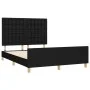 Bed frame with black fabric headboard 140x200 cm by , Beds and slatted bases - Ref: Foro24-3125383, Price: 221,31 €, Discount: %