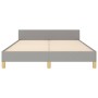 Light gray fabric bed frame with headboard 140x200 cm by , Beds and slatted bases - Ref: Foro24-3125381, Price: 233,36 €, Dis...
