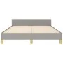 Light gray fabric bed frame with headboard 140x200 cm by , Beds and slatted bases - Ref: Foro24-3125381, Price: 223,70 €, Dis...