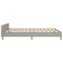 Light gray fabric bed frame with headboard 140x200 cm by , Beds and slatted bases - Ref: Foro24-3125381, Price: 233,36 €, Dis...