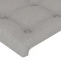Light gray fabric bed frame with headboard 140x200 cm by , Beds and slatted bases - Ref: Foro24-3125381, Price: 223,70 €, Dis...