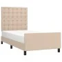 Estructura de cama cabecero cuero sintético capuchino 80x200cm de , Camas y somieres - Ref: Foro24-3125542, Precio: 139,45 €,...