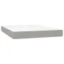 Box spring bed with light gray fabric mattress 140x190 cm by , Beds and slatted bases - Ref: Foro24-3126557, Price: 463,73 €,...