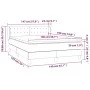 Box spring bed with light gray fabric mattress 140x190 cm by , Beds and slatted bases - Ref: Foro24-3126557, Price: 463,73 €,...
