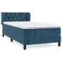 Box spring bed with dark blue velvet mattress 80x200 cm by , Beds and slatted bases - Ref: Foro24-3127641, Price: 277,31 €, D...
