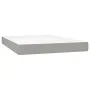 Box spring bed with light gray fabric mattress 140x190 cm by , Beds and slatted bases - Ref: Foro24-3128277, Price: 516,52 €,...