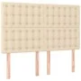 Box spring bed with cream fabric mattress 140x190 cm by , Beds and slatted bases - Ref: Foro24-3128282, Price: 487,69 €, Disc...