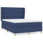Box spring bed with blue fabric mattress 140x190 cm by , Beds and slatted bases - Ref: Foro24-3128843, Price: 513,79 €, Disco...
