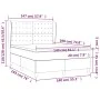 Box spring bed with blue fabric mattress 140x190 cm by , Beds and slatted bases - Ref: Foro24-3128843, Price: 513,79 €, Disco...