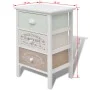 French style storage cabinet with 3 wooden drawers by vidaXL, Lockers and storage cabinets - Ref: Foro24-242876, Price: 85,16...